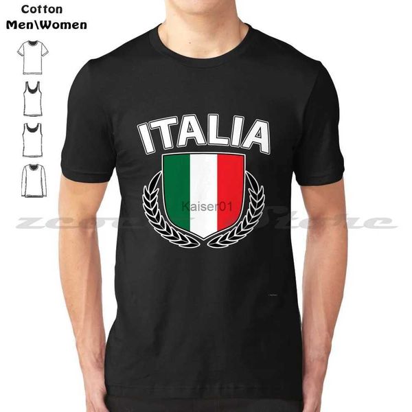 Tifosi Tops Tees T-shirt da uomo Italia Team 100% cotone Uomo e donna T-shirt morbida alla moda Italia Spagna Calcio Euro Calcio 2016 Italia Team Italia Calcio