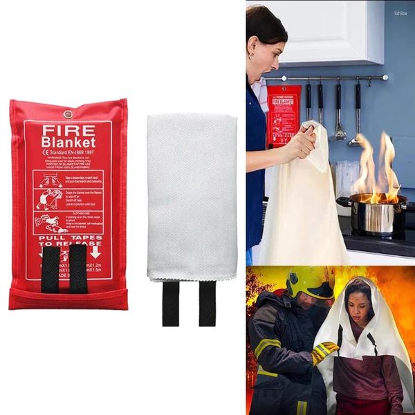 Cobertores Cobertor de fogo Fibra de vidro Pano à prova de fogo Retardador de chamas Cobertura de emergências Resistência a altas temperaturas
