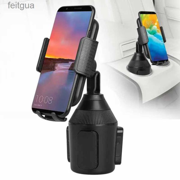 Suportes de montagem de telefone celular 360 Suporte de copo de carro ajustável Suporte universal para telefones celulares de carro Suporte GPS Acessórios interiores Suporte para bebidas para Android YQ240130