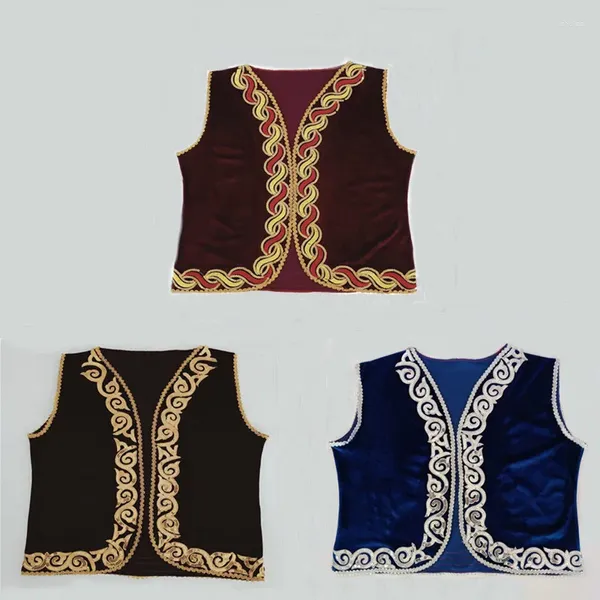 Abbigliamento etnico Costumi di performance di danza Xinjiang Costume Stage Gilet da donna da uomo