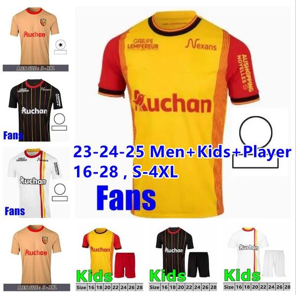 23 24 Maillot RC Lens Futbol Formaları Evde Uzakta Saint-Barbe Özel Kakuta Fulgini Diouf Spierings Ganago Sotoca Wahi 9 Futbol Gömlek 2023 Çocuklar Üçüncü Doctalı Altın S-4XL