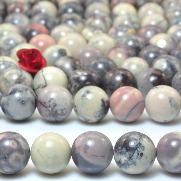 Contas de porcelana natural jasper lish miços redondos soltos pedras preciosas jóias por atacado fazendo material semi -precioso