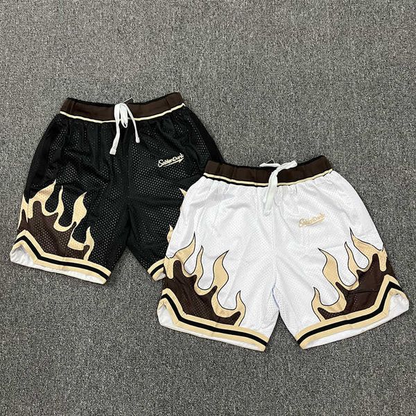 Shorts de basquete americano de camada dupla com respirabilidade e secagem de malha adequados para esportes fitness lazer verão na moda