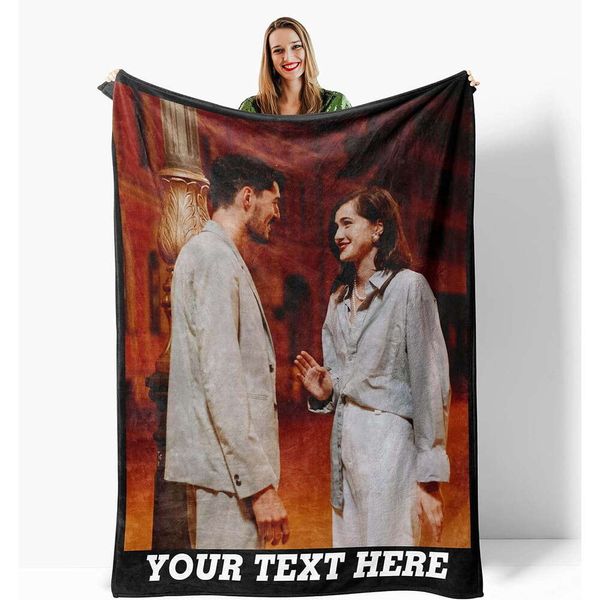 ABD'de yapılan fotoğraflarla özel hediyeler kişiselleştirilmiş battaniye sıcak fotoğraf battaniyeleri çiftler için kadın erkek anne arkadaşlar doğum günü Noel evlilik yıldönümü