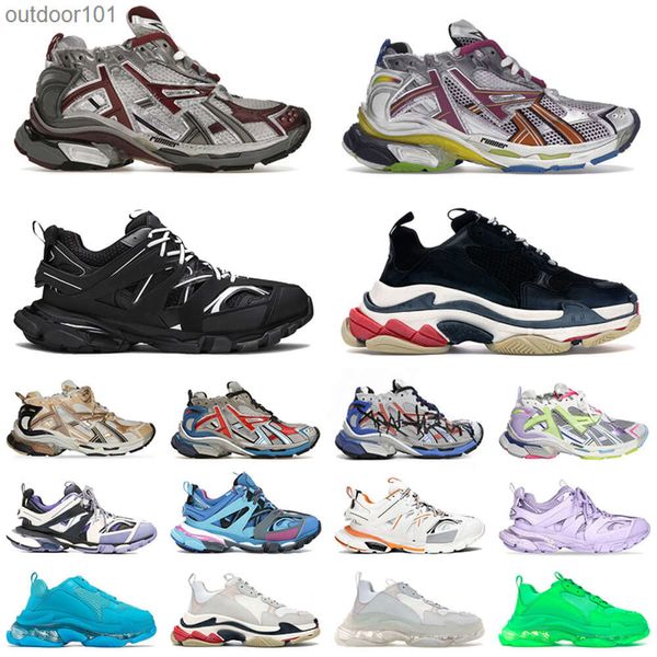 Tasarımcı Ayakkabı Track Runners 7.0 Belenciaga 3.0 İletim Multcoolo Graffiti Plaka Formu Yapısal Çökme Jogging Yürüyüşü 7 Track 3.0 Triple S Trainer Spor Sakızları