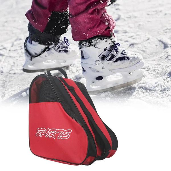 Sacos ao ar livre sapatos de patinação saco respirável ajustável durável carry caso grande capacidade patins para esportes meninos crianças meninas crianças