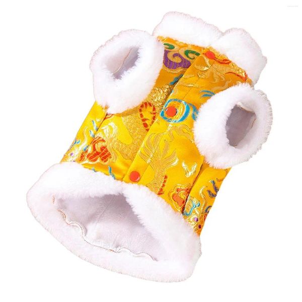 Costumi per gatti Anno cinese Costume per cani Cappotto invernale Squisito Tang Cosplay Festival Abiti da festa per cani di piccola taglia