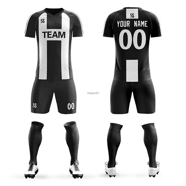 Fãs Tops Camisetas Outros artigos esportivos Conjuntos de camisa de futebol personalizados Design Imprima o nome do seu próprio time Número Jogo de futebol Treinamento Camisa esportiva de futebol para homens/jovens