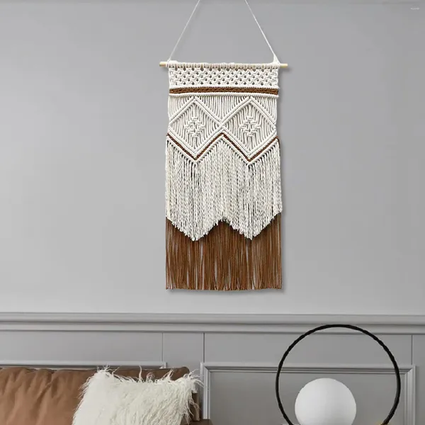 Tapeçarias mão tecida tapeçaria longa borlas decoração de arte de parede para sala de estar apartamento dormitório casamento berçário