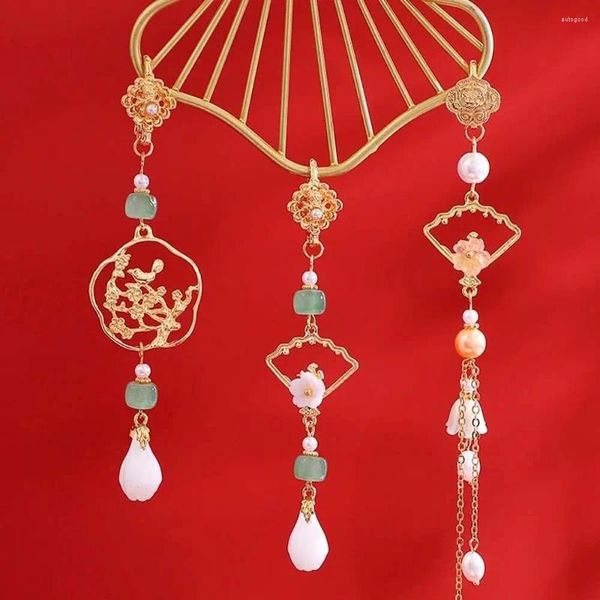 Broches vintage chinês cheongsam pingente para mulheres hanfu pendurado borla broche ornamento acessórios de roupas jóias