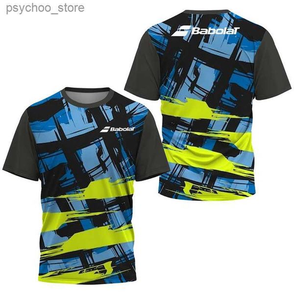 Homens camisetas Mens tênis camisa badminton jaqueta ultra-fino secagem rápida fitness treinamento terno casual running sportswear 3D impresso t-shirt q240130