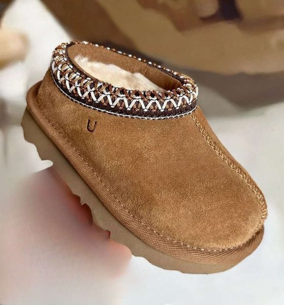 Kinderstiefel Kleinkind Tasman Hausschuhe Tazz Babyschuhe Kastanienfell Slides Schaffell Shearling Classic Ultra Mini Boot Winter Pantoletten Slip-on Wildleder Booties 3365UI