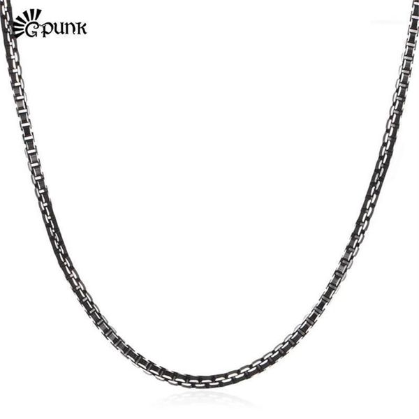 Black Box Kette 3mm Trendy Halskette Für Männer Hohe Qualität Herren Jungen Schmuck Ganze Aluminium Legierung 3 Größe N204G1226f