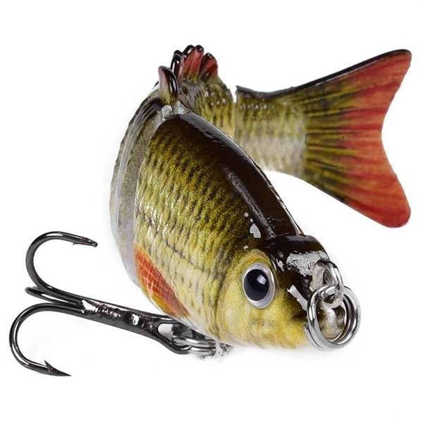 5 pçs / lote Pesca Multi Articulado Iscas Rígidas Wobblers Lifelike 5 cm 2 5g 6 Segmentos Swimbait Lures186a