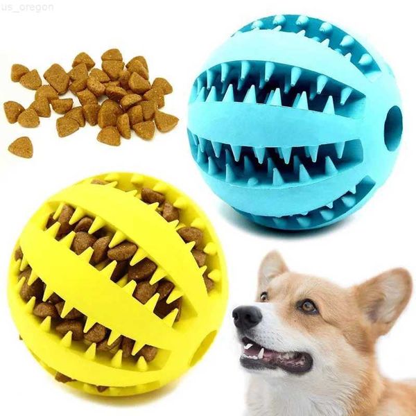 Giocattoli per cani mastica giocattoli per cani in gomma naturale giocattoli da masticare per cani palla per la pulizia dei denti palla elastica interattiva extra resistente 5 cm per prodotti per animali domestici