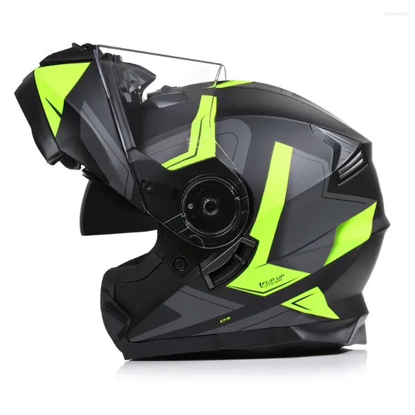 Motorradhelme Marke Modularer Motorradhelm Flip Up Cascos Full Face Street Touring Casque Dual-Objektiv Männer Frauen ECE DOT