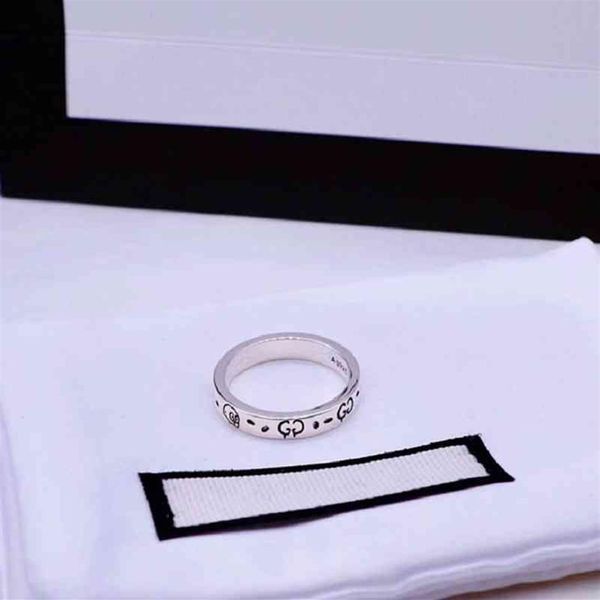 Blind For Love 925 Silber Ghost Serie Elfenpaar Ring einfache Mode Weihnachtsgeschenke267R