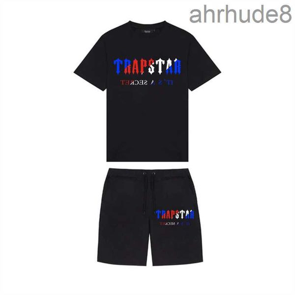 TRAPSTAR MENS TRACHSUITS T Shirt Şort 2 Parçalı Set Kısa Kollu Plaj Takımları Moda Mektubu Baskı Gündelik Yürüyüş Sporları Takım S-3XL U3XS