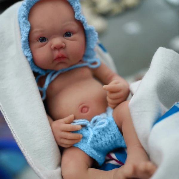 12 30 cm Micro Preemie Ganzkörper-Silikon-Babypuppe Lebensechte wiedergeborene Puppe Surprice Kinder Anti-Stress 240123