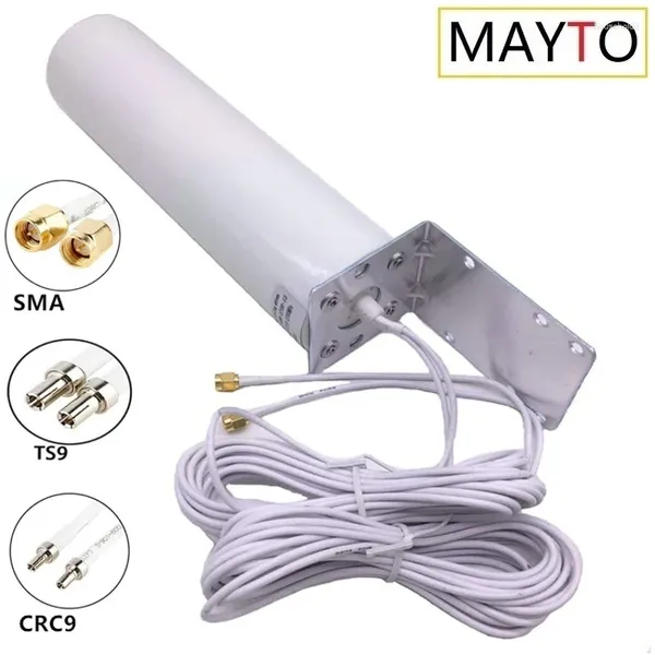 Glasfaserausrüstung MAYTO Antenne Dual 10 Meter Kabel 3G 4G LTE Router Modem Antenne Externer SMA/TS9/CRC9-Anschluss