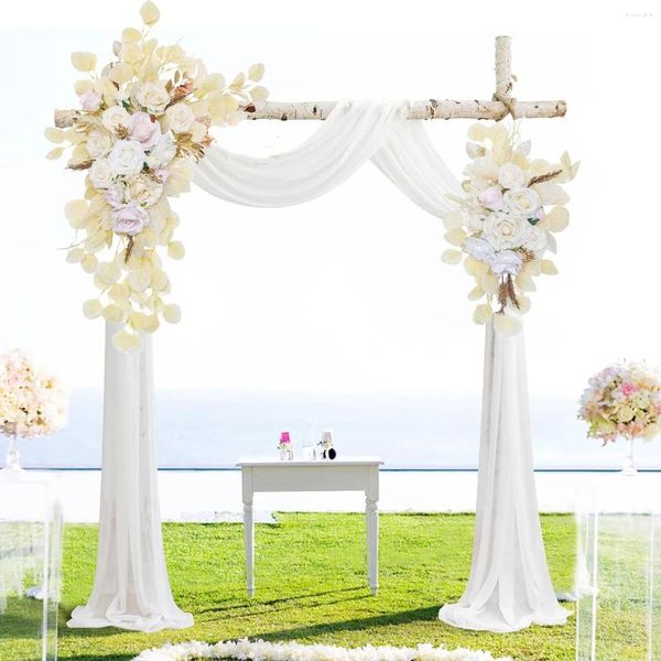 Flores decorativas arco artificial swag para casamento boho cerimônia de chá de bebê guirlandas de flores arranjo recepção cenário decoração