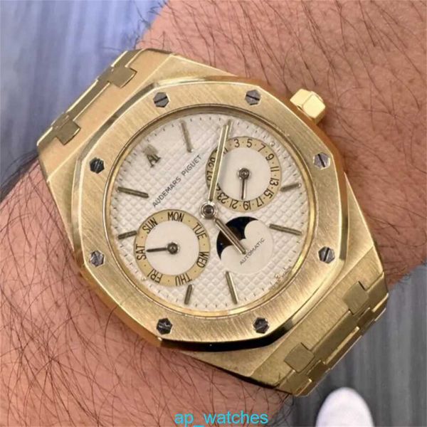 Швейцарские часы Audemar Pigue Механические часы Royal Oak Желтое золото Day-Date Moonphase Мужские роскошные автоматические часы 25594BA.OO.0477BA.01 FUN YLPT