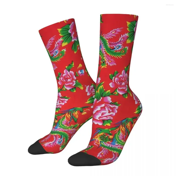 Erkek çorap Çin tarzı kuzeydoğu büyük çiçekler erkekler kadın yuvarlak boyun döngüsü yenilik bahar yaz sonbahar kış çorapları hediye