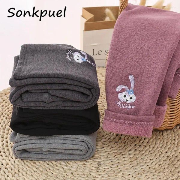 Hosen Kinder Winter Leggings Süße Mädchen Plus Samt Baby Dicke Warme Kinder Kleidung Infant Dünne Hosen Kleidung