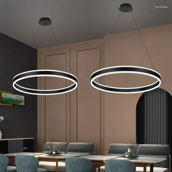 Kronleuchter Moderne Ring-LED-Kronleuchter Up And Down Lumineszenz für Wohnzimmer Esszimmer Küche Schlafzimmer Home DecorHängeleuchte