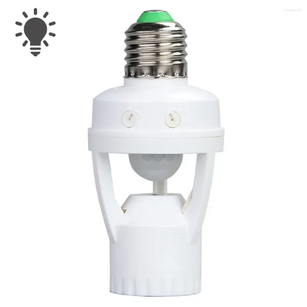 Portalampade AC 100-240V E27 Convertitore presa portalampada con sensore di movimento PIR Base fiala Interruttore lampadina intelligente