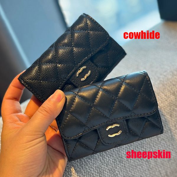 Französische Marke Luxus Caviar Damen Designer Geldbörse Doppelter Buchstabe Mode Neue Damen Deluxe Geldbörse Handtasche Hochwertige Luxus Echtleder Kartenhalter Clutch Bag