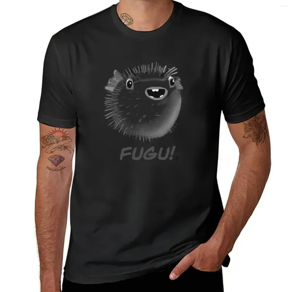 Erkek Tişörtleri Fugu! T-shirt anime kıyafetleri sevimli üstler vintage gömlek erkek beyaz tişörtler