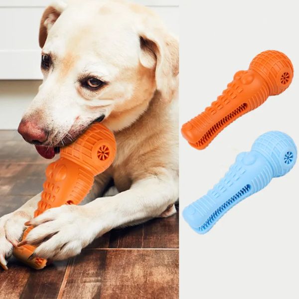 Spielzeug Hund Quietschendes Kauspielzeug Haustier Snack Molar Stick Spielzeug mit Sound Welpenreinigung Zähne Interaktive bissfeste Zahnbürste Hundezubehör
