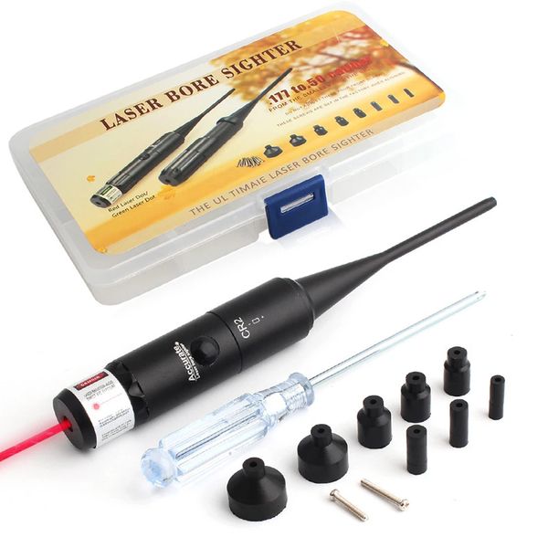 Kit Bore Sighter para calibre .22 a .50 com caixa de transporte Leve Bore Sighter para caça ao ar livre