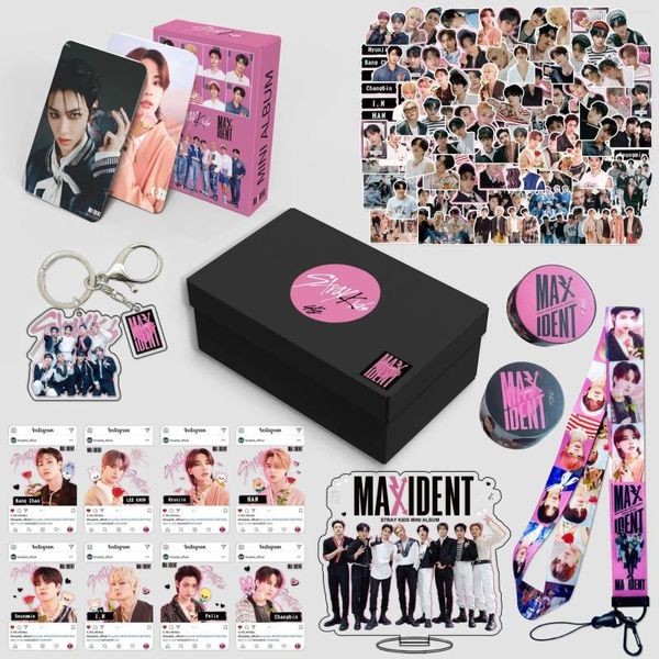Portachiavi Kpop Stray Kids ODDINARY Confezione regalo Set Album Pocard MANIAC Lomo Card Acrilico Stand Adesivi Cordino Portachiavi Fan