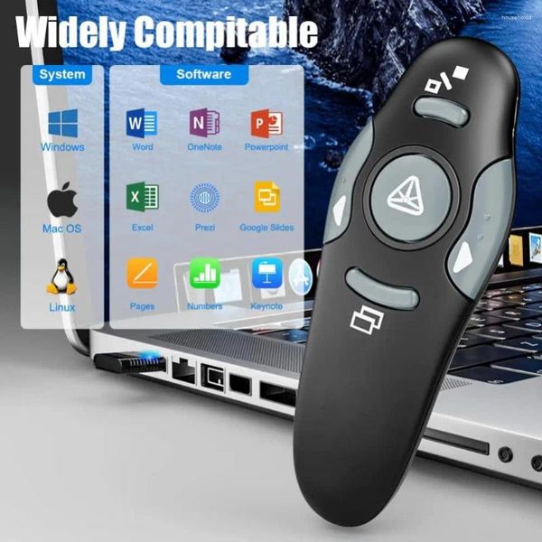 Telecomandi Presentatore Powerpoint USB wireless da 2,4 GHz PPT Flip Pen Puntatore Clicker Presenter con controllo della luce rossa per l'insegnante