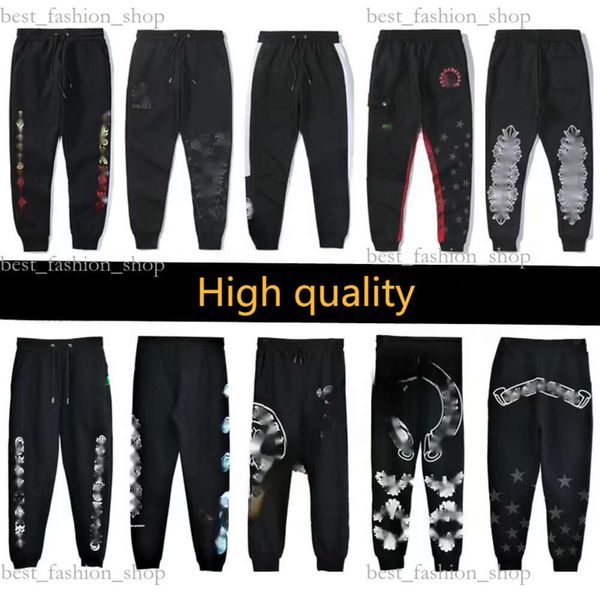 2024 America Street Chromees Hearts Herren Sanskrit-Druckhose Sanskrit-Alphabet Herbst Damen Cross Ch Jogginghose Hufeisen-Buchstabendruckhose M-2XL