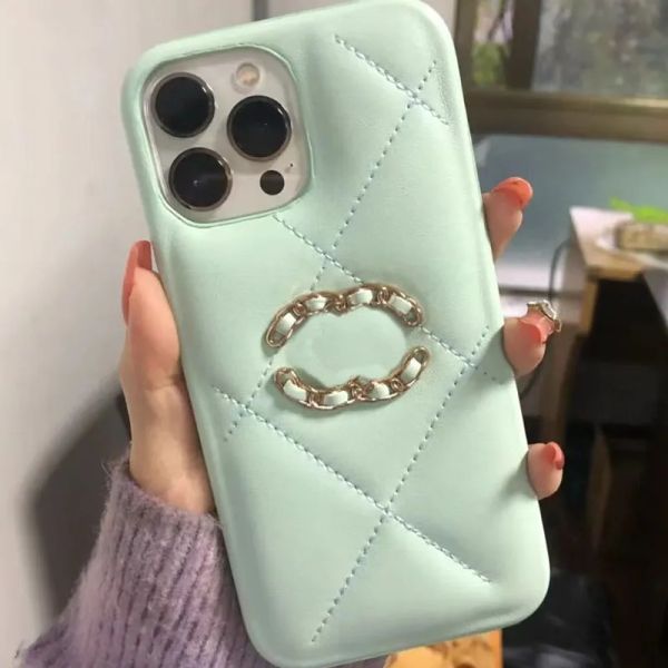 Tasarımcı Kılıfları iPhone 14 Pro MAX 13P 12 11 Moda Pırlanta Desen Phonecase C Mektup Kılıf Şok geçirmez Deri Kapak Kabuğu Lüks İPhone Kılıf