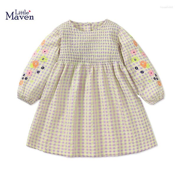 Mädchen Kleider Little Maven Kleid Für Kinder Kleidung Herbst Kinder Kleidung Cartoon Blumen Lange Ärmel Casual Frühling