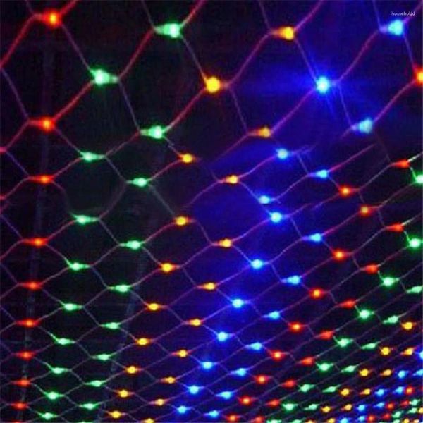 Stringhe Tenda di Luce LED Fata String Net Mesh Natale 1.5x1.5m 100led 220V Festa di Nozze Anno Ghirlanda Decorazione del Giardino Esterno