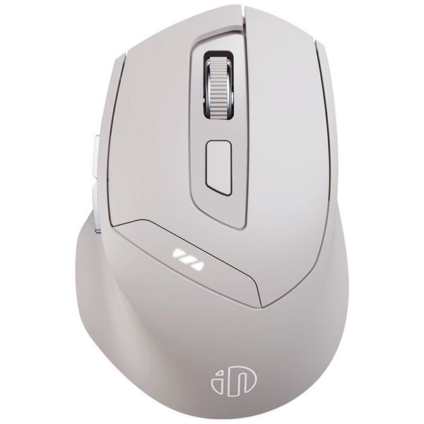 INPHIC DR6 Mouse Bluetooth Ricaricabile Mouse Wireless 2.4G Silenzioso 3 Modalità (Bluetooth 5.0/4.0+USB) Connessione Mouse ergonomico per Laptop Desktop Mac Android Windows