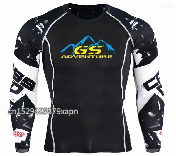 Männer T Shirts ADVENTURE GS 3D Gedruckt Männer Kompression Shirt 2024 Kostüm Langarm Tops Männlich Kleidung Pullover