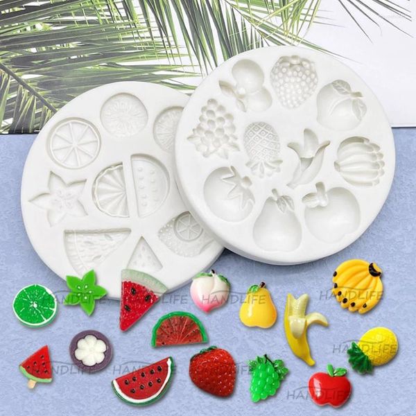 Backformen Banane Zitrone Erdbeere Traube Kuchen Silikon Sugarcraft Form Harz Werkzeuge Schokolade Cupcake Fondant Dekorieren