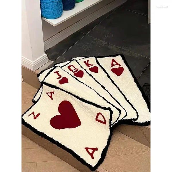 Tappeti Tappeto simpatico cartone animato Anime 60CM Poker Home Tappeti in morbida pelliccia Ragazza per bambini Gioca Camera da letto Soggiorno Tappetino Zerbino Decor