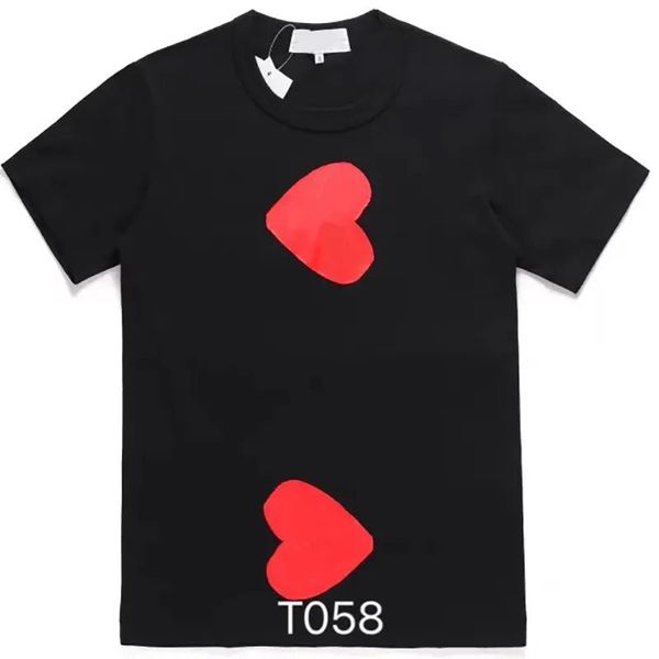 Oyun Adam Hoodie Kadın Tişört Uzun Kollu Gömlek Top Erkek ve Kadın Çift Kısa Kollu Tasarımcı Kırmızı Kalp Sıradan Gömlek Yaz Sıcak Yüksek Kalite 964