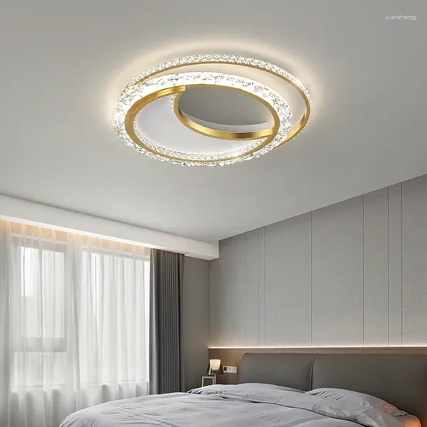 Lampadari Plafoniera moderna in acrilico minimalista LED Rotonda Casa Atmosfera di moda Apparecchio per camera da letto creativo nordico