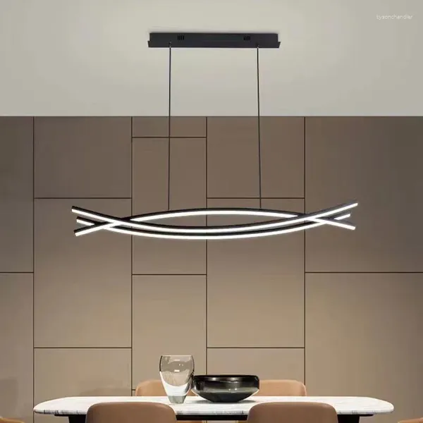 Lampadari in alluminio semplice LED ristorante cucina bar lampade a sospensione lampada moderna regolabile in altezza