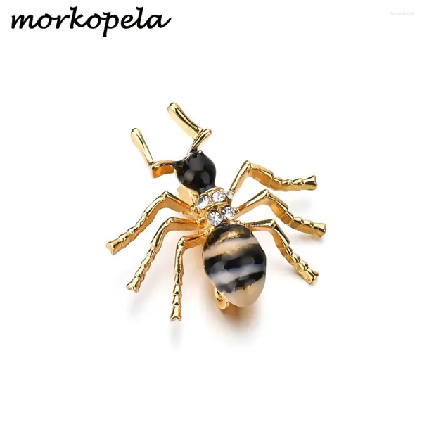 Spille Morkopela Spilla smaltata formica Spilla per insetti Moda e spille per donna Accessori di bigiotteria in metallo