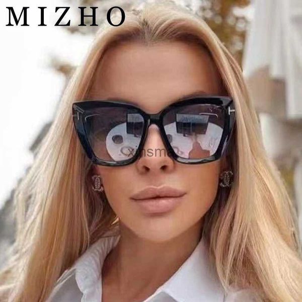 Occhiali da sole MIZHO Designer di marca Cat Eye Occhiali da sole Donna Vintage 2024 Occhiali da sole di alta qualità Moda Big Frame Cool Sexy Oculos femminile YQ240131