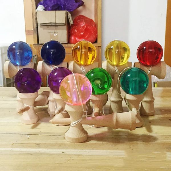 Bola de cristal Kendama brinquedo profissional habilidoso malabarismo educação jogo tradicional para crianças 240126